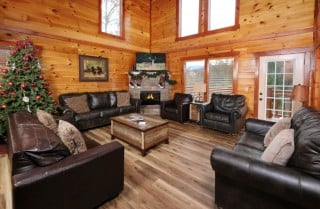 Pigeon Forge Cabin - Chestnut Mountain Lodge - Living Room